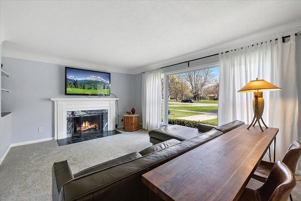 Dining room, Fireplace, Interior, Living room