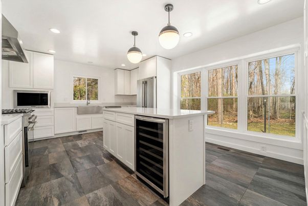 Interior, Kitchen, Pendant Lights, Recessed Lighting, Stainless Steel Appliances