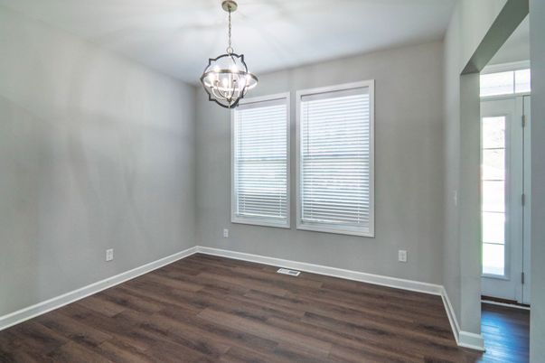 Chandelier, Empty room, Interior, Pendant Lights, Wood Texture Flooring