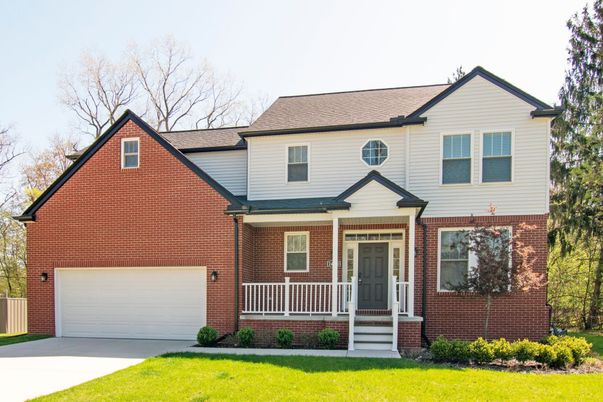 Attached, Exterior, Facade, Brick Facade, Farmhouse