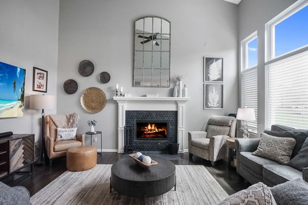Fireplace, Interior, Living room, Wood Texture Flooring