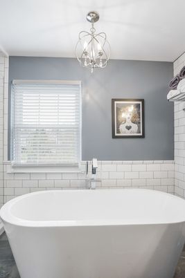 Bathroom, Free Standing Baths, Interior, Pendant Lights