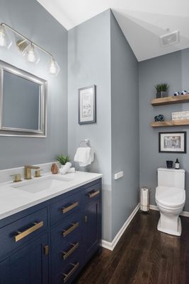 Bathroom, Interior, Wood Texture Flooring