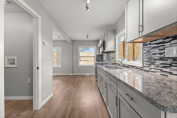 Interior, Kitchen, Wood Texture Flooring