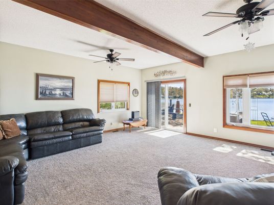 Interior, Living room, Water, Wooden Beams