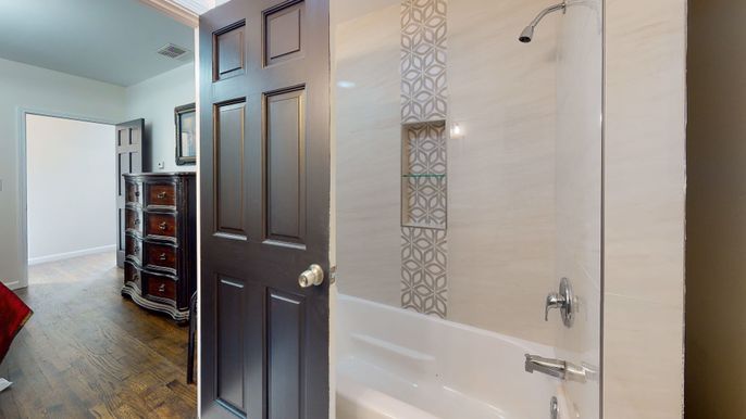 Bathroom, Interior, Wood Texture Flooring