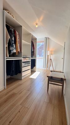 Interior, Walk-in Closets, Wood Texture Flooring