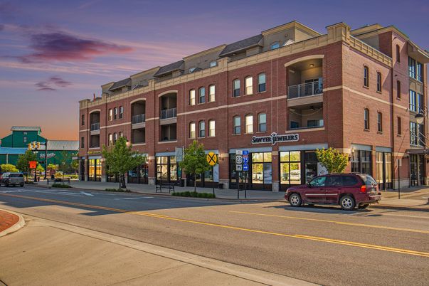 Exterior, Facade, Brick Facade, Condo Building