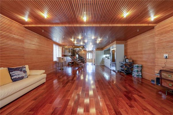 Dining room, Interior, Kitchen, Living room, Pendant Lights, Wood Texture Flooring