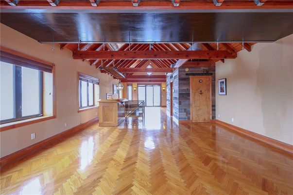 Empty room, Interior, Wooden Beams, Wooden Ceilings, Wood Texture Flooring