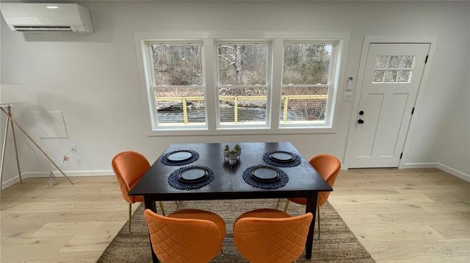 Dining room, Interior, Wood Texture Flooring