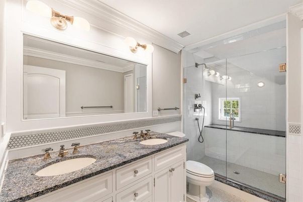 Bathroom, Dual Sink Vanities, Glass Shower, Interior
