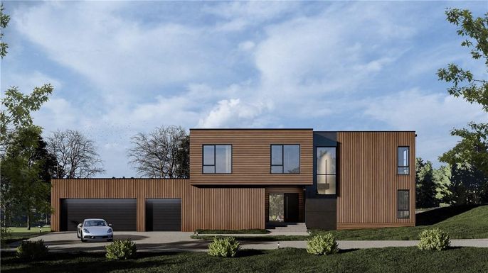 Attached, Exterior, Facade, Modern