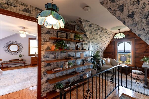 Interior, Pendant Lights, Wood Texture Flooring, Wooden Walls