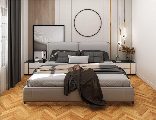 Bedroom, Interior, Wood Texture Flooring