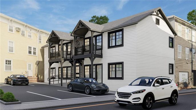 Attached, Exterior, Facade, Rowhouse