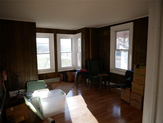 Home Office, Interior, Wood Texture Flooring, Wooden Walls