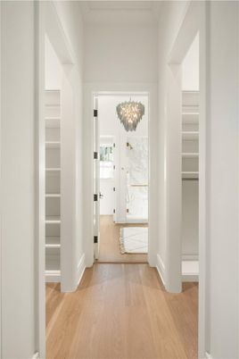 Chandelier, Interior, Marble Walls, Wood Texture Flooring