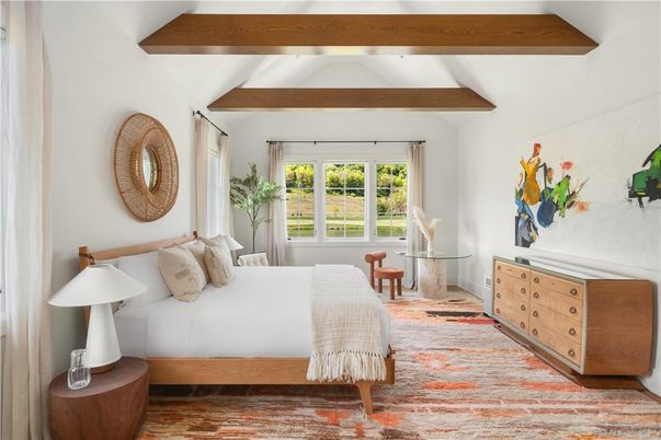 Bedroom, Interior, Wooden Beams
