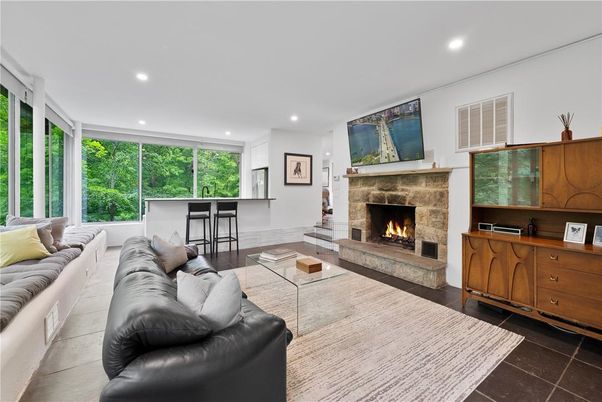 Fireplace, Interior, Living room, Recessed Lighting