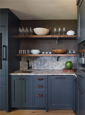 Interior, Kitchen, Wood Texture Flooring