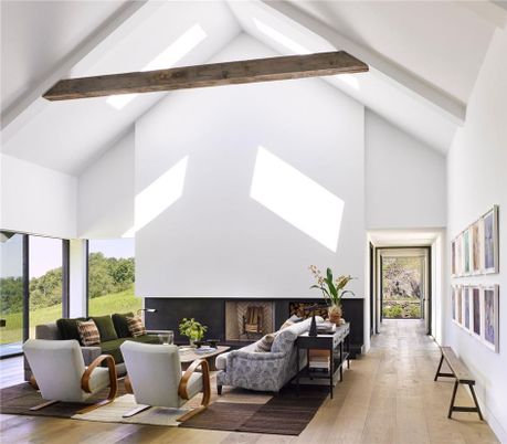 Fireplace, Interior, Living room, Wooden Beams, Wood Texture Flooring