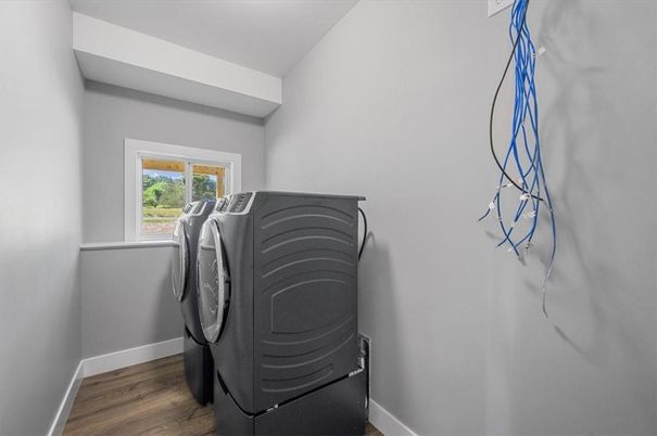 Interior, Washer, Wood Texture Flooring