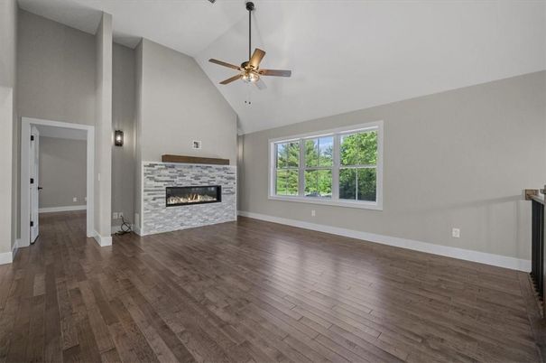 Empty room, Fireplace, Interior, Wood Texture Flooring