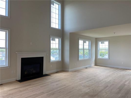 Empty room, Fireplace, Interior, Wood Texture Flooring