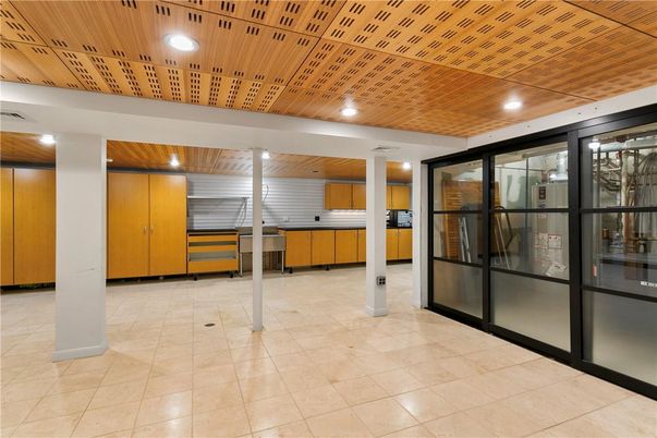 Interior, Kitchen, Recessed Lighting, Stainless Steel Appliances, Wooden Ceilings