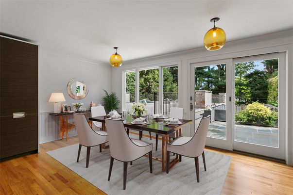 Dining room, Interior, Wood Texture Flooring