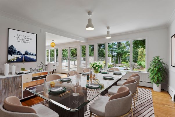 Dining room, Interior, Wood Texture Flooring
