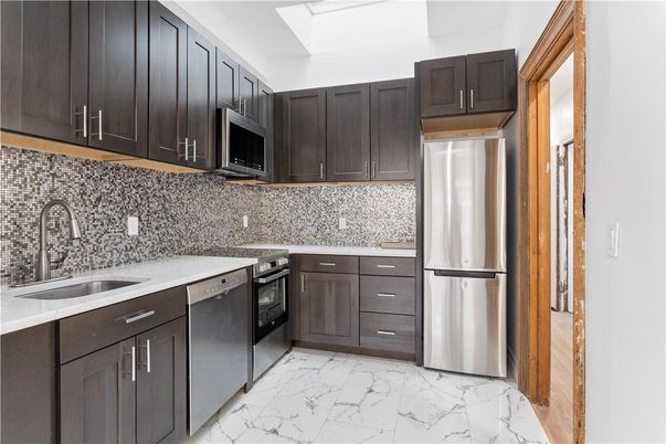 Interior, Kitchen, Marble, Stainless Steel Appliances