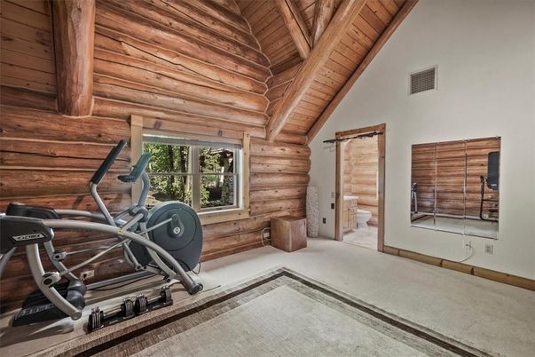 Fitness Equipment, Interior, Wooden Beams, Wooden Ceilings, Wooden Walls