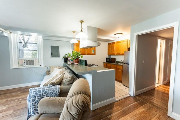 Dining room, Interior, Kitchen, Pendant Lights, Wood Texture Flooring