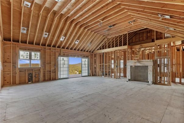 Empty room, Fireplace, Interior, Wooden Beams, Wooden Ceilings, Wood Texture Flooring, Wooden Walls