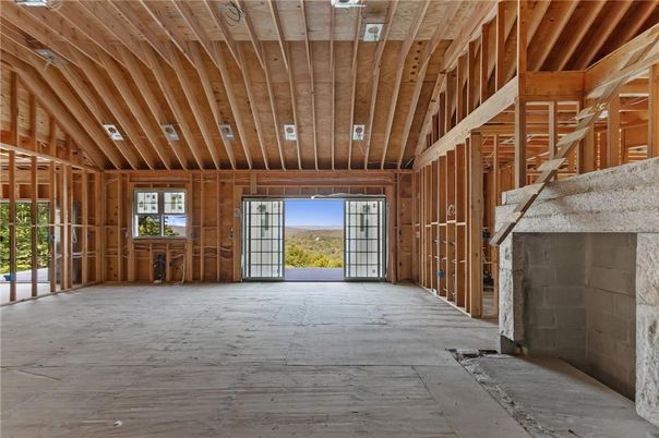 Empty room, Interior, Stone Walls, Wooden Beams, Wooden Ceilings, Wood Texture Flooring, Wooden Walls