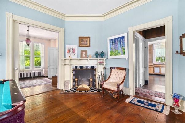 Fireplace, Interior, Wood Texture Flooring