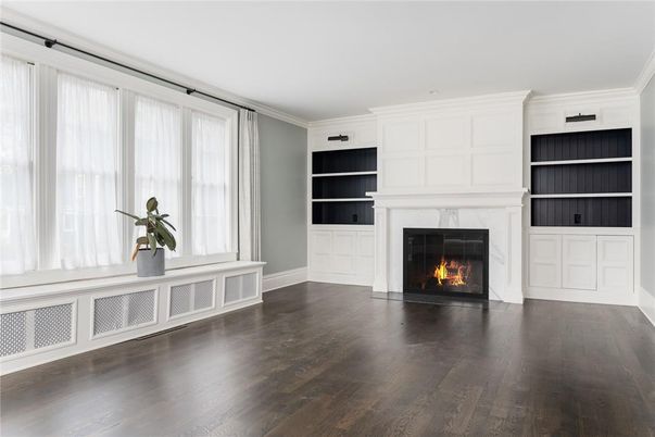 Empty room, Fireplace, Interior, Wood Texture Flooring