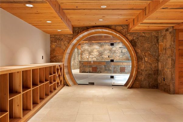 Interior, Recessed Lighting, Stone Walls, Wooden Beams, Wooden Ceilings