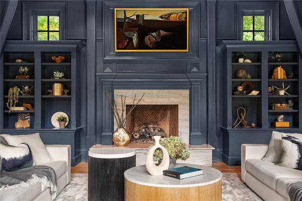 Fireplace, Interior, Wood Texture Flooring