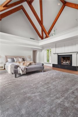 Bedroom, Fireplace, Interior, Wooden Beams