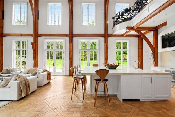 Interior, Kitchen, Living room, Wood Texture Flooring
