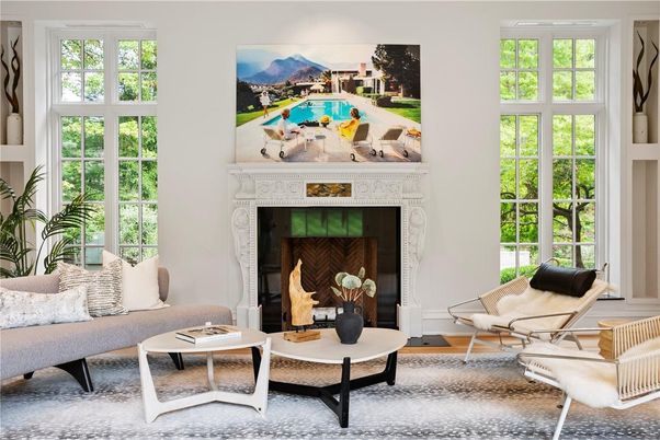 Fireplace, Interior, Living room, Wood Texture Flooring