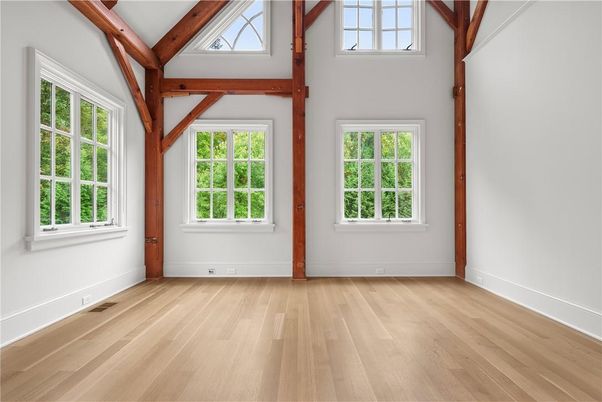 Empty room, Interior, Wooden Beams, Wood Texture Flooring