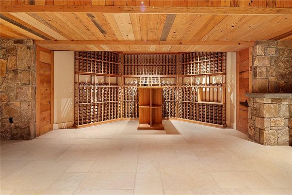 Interior, Stone Walls, Wine Storage, Wooden Ceilings