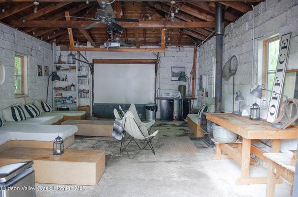 Interior, Living room, Stone Walls, Wooden Beams