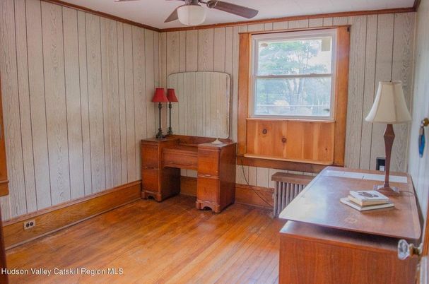 Home Office, Interior, Wood Texture Flooring, Wooden Walls
