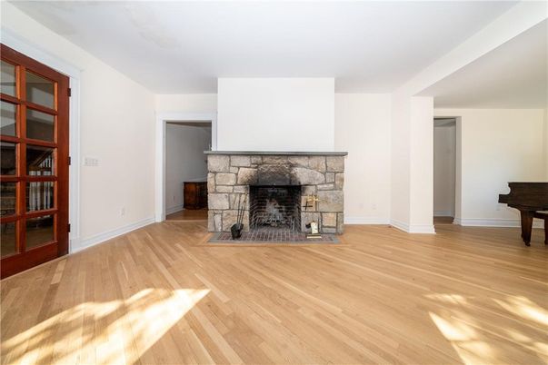 Fireplace, Interior, Piano, Wood Texture Flooring