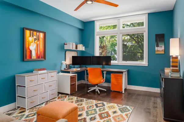 Home Office, Interior, Wood Texture Flooring